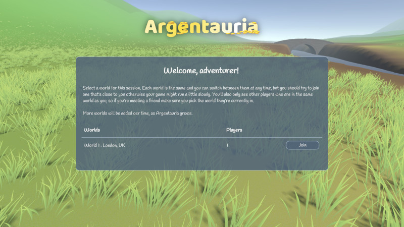 Argentauria game development UI design screenshot